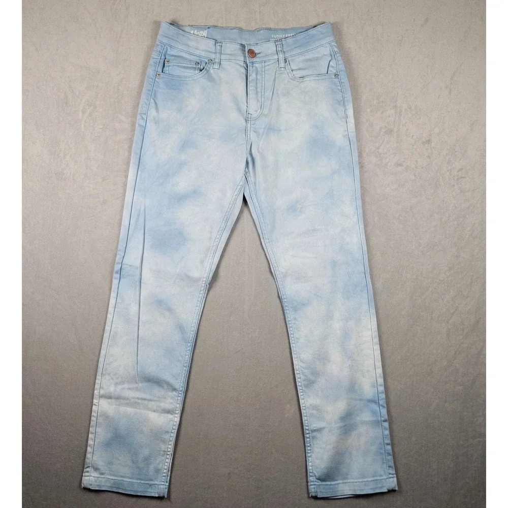 Mugsy Jeans Men 31x30 Funky Fresh's Blue Cloud Wash Stretch Denim FLX8NTDB